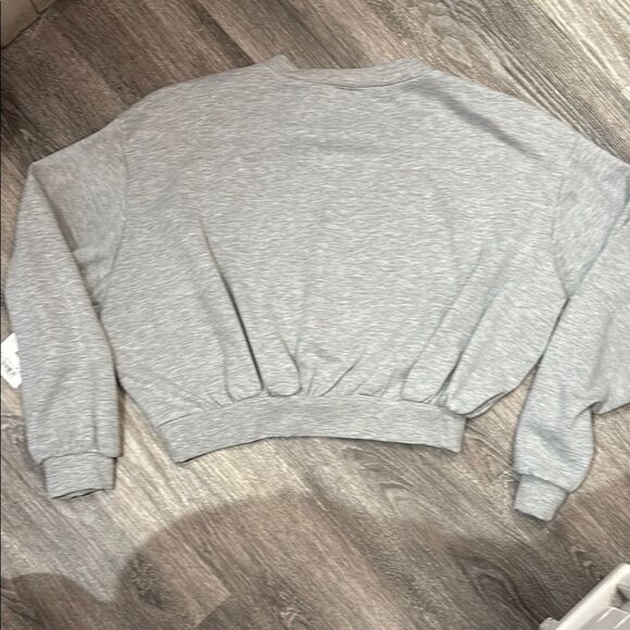Altar’d State Gray New York Graphic Women's Crop Sweatshirt - Picture 4 of 4